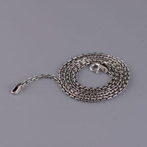 s925 sterling silver cable chain necklace, oxidized silver cable necklace