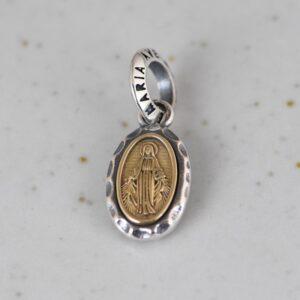 Jesus pendant, oval pendant, oxidized s925 sterling silver pendant