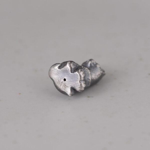 cute cat pendant, oxidized s990 fine silver pendant - Image 5