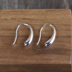 droplet earrings, simple earrings, sterling silver earrings, a pair earrings