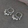 balls earrings, dangle earrings, hoop earrings, sterling silver earrings, a pair earrings