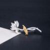 lotus brooch, flower brooch, s925 sterling silver, silver brooch, silver pin