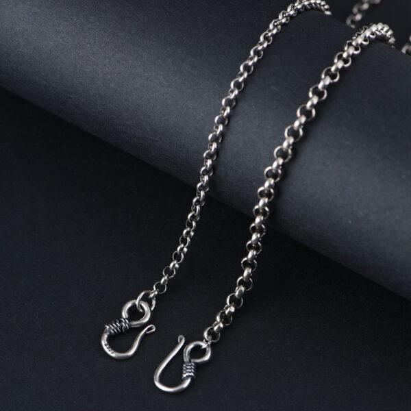 rolo chain,chain necklace, s925 sterling silver chain, oxidized silver necklace - Image 5