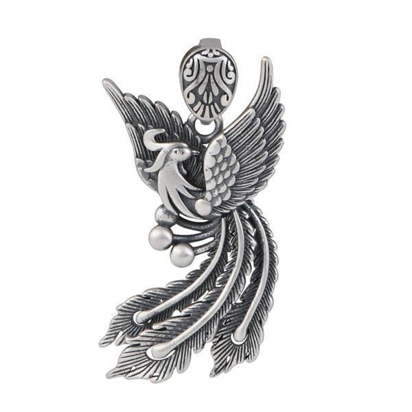 phoenix pendant, phoenix earrings, phoenix ring, s925 sterling silver pendant - Image 5