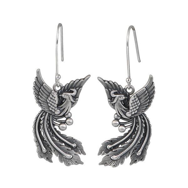 phoenix pendant, phoenix earrings, phoenix ring, s925 sterling silver pendant - Image 6