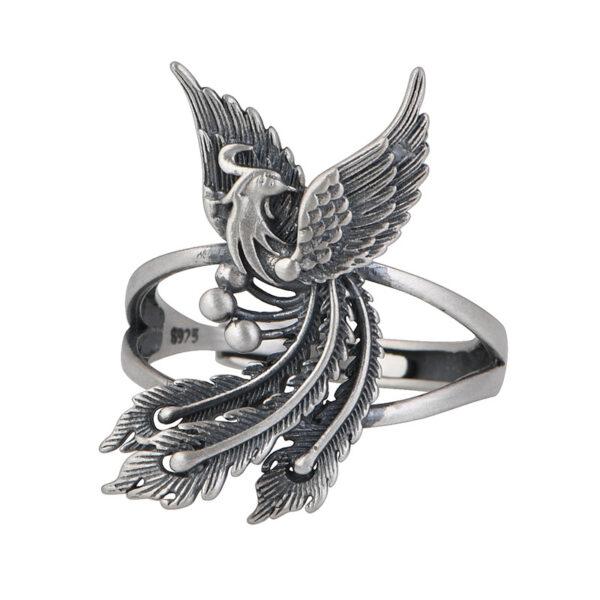 phoenix pendant, phoenix earrings, phoenix ring, s925 sterling silver pendant - Image 7