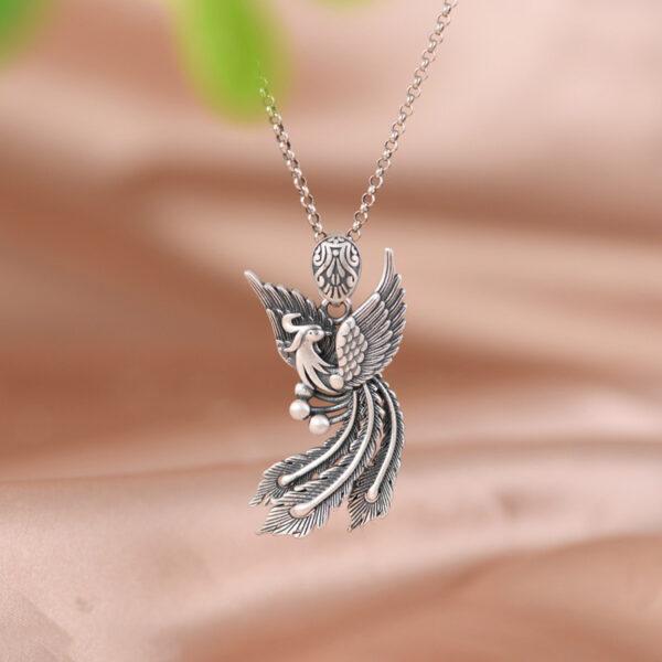 phoenix pendant, phoenix earrings, phoenix ring, s925 sterling silver pendant - Image 8