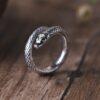 snake ring, silver ring, open ring, adjustable ring, s925 sterling silver ring