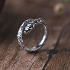 snake ring, silver ring, open ring, adjustable ring, s925 sterling silver ring