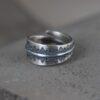 rhombic pattern ring, silver ring, open ring, adjustable ring, retro ring, s925 sterling silver ring