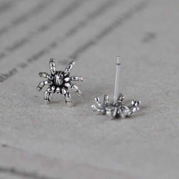 spider earrings, stud earrings, sterling silver earrings, a pair earrings - Image 3