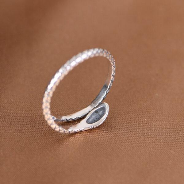 snake ring, silver ring, open ring, adjustable ring, s925 sterling silver ring - Image 4