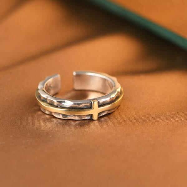 cross pendant, simple cross, cross ring, s925 sterling silver pendant - Image 8