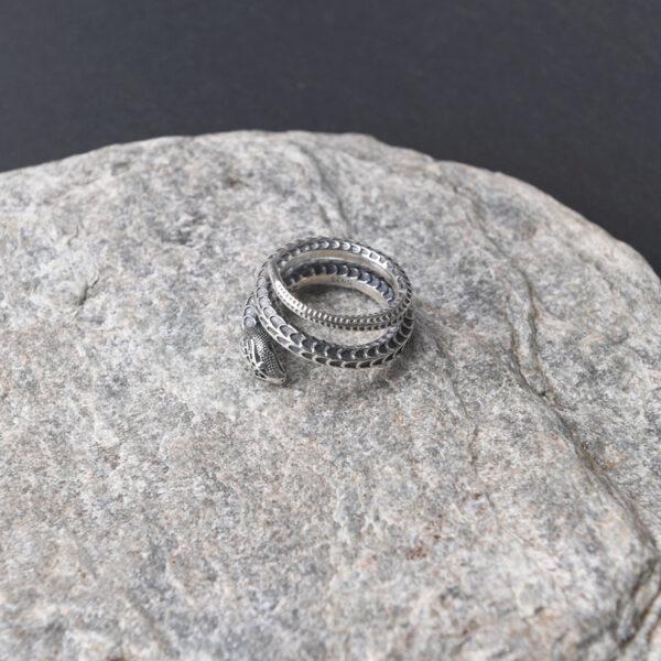 snake ring, silver ring, open ring, adjustable ring, s925 sterling silver ring - Image 6
