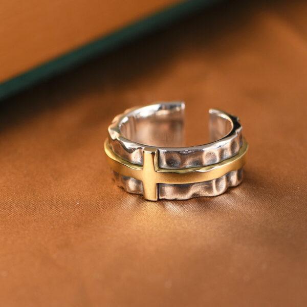 cross pendant, simple cross, cross ring, s925 sterling silver pendant - Image 7