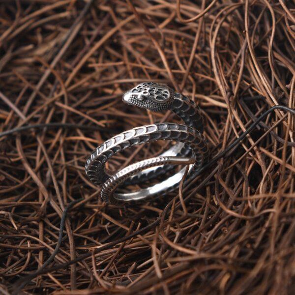 snake ring, silver ring, open ring, adjustable ring, s925 sterling silver ring - Image 8