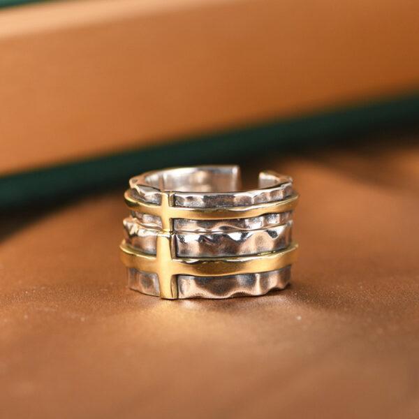 cross pendant, simple cross, cross ring, s925 sterling silver pendant - Image 4