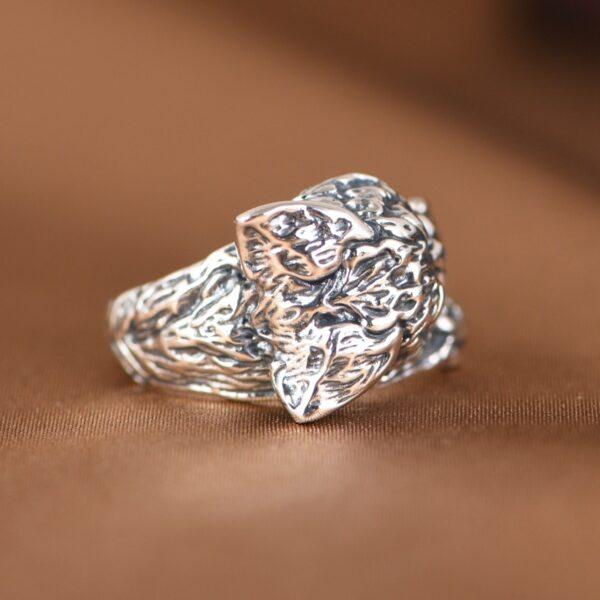 cat ring, cute ring, silver ring, open ring, adjustable ring, s925 sterling silver ring - Image 3