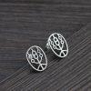 S925 Sterling Silve Cutout "Le" Character Happiness Stud Earrings