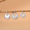 Small S999 Fine Silver Hammered Fu Character Auspicious Lock Pendant