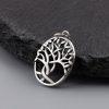 S925 Sterling Silver Oval Openwork Tree of Life Pendant