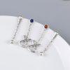 S925 Sterling Silver Mismatched Bunny Carrot Tassel Dangle Earrings